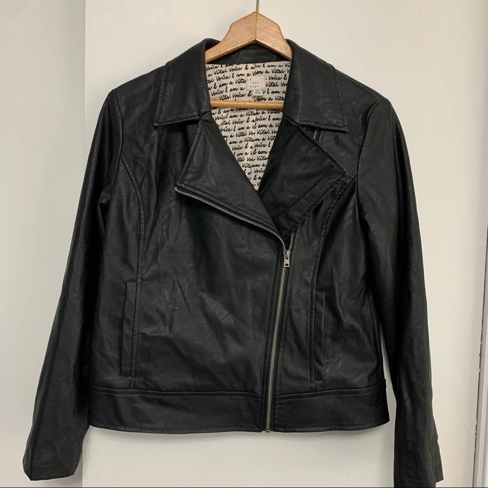 A New Day faux leather moto jacket